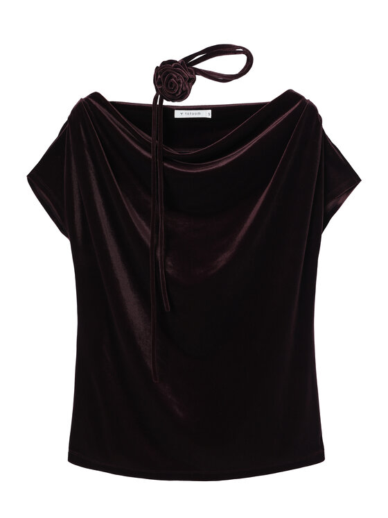 TATUUM TATUUM Bluzka BULAN 1 Bordowy Loose Fit