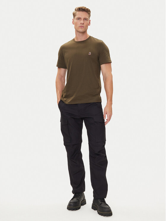Parajumpers Parajumpers T-krekls Patch 25WMPMTSEY29 Haki Regular Fit