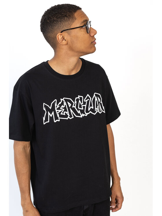 Mercur Mercur T-Shirt Throw Up Czarny Relaxed Fit