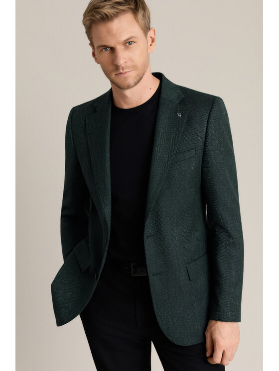 Lancerto Lancerto Marynarka Crotone MA073226000004 Zielony Regular Fit