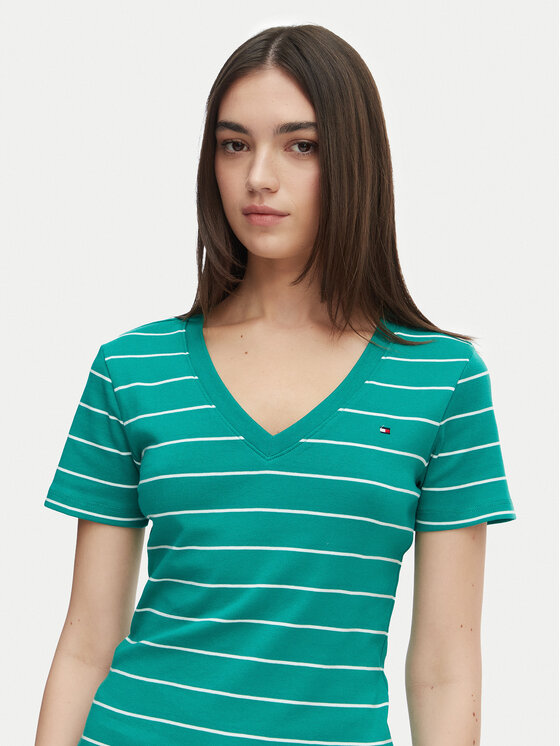 Tommy Hilfiger Tommy Hilfiger T-shirt New Cody WW0WW40584 Verde Slim Fit