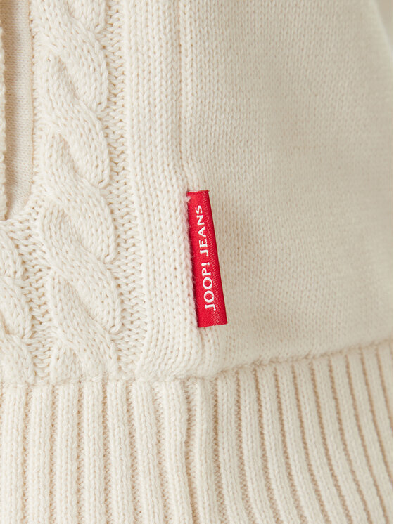 JOOP! Jeans JOOP! Jeans Pletena jopica Walto 30047659 Écru Modern Fit