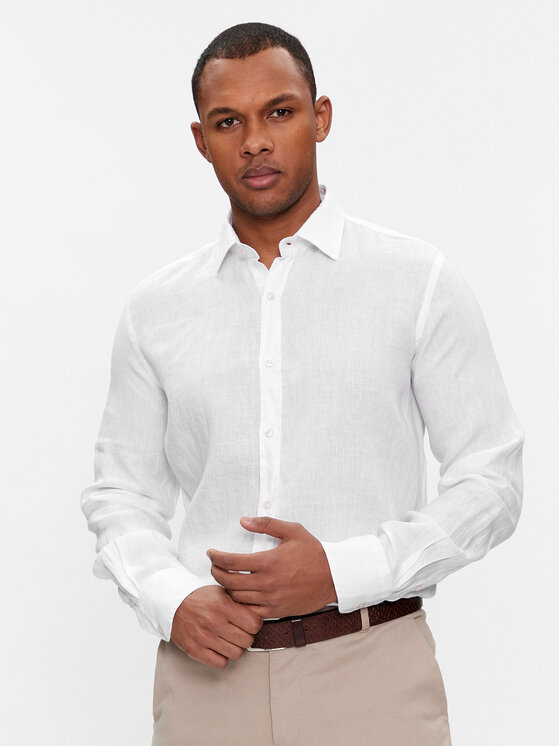 Paul&Shark Košeľa 24413322 Biela Slim Fit