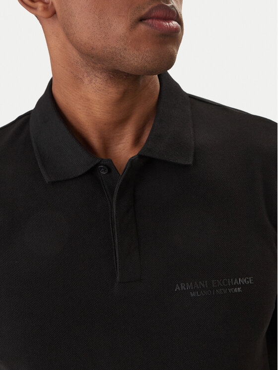 Armani Exchange Armani Exchange Polo XM001286 AF10366 UC001 Crna Regular Fit