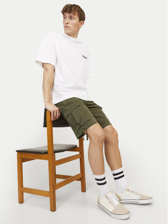 Jack & Jones Jack & Jones Szorty materiałowe Cole 12253122 Zielony Loose Fit