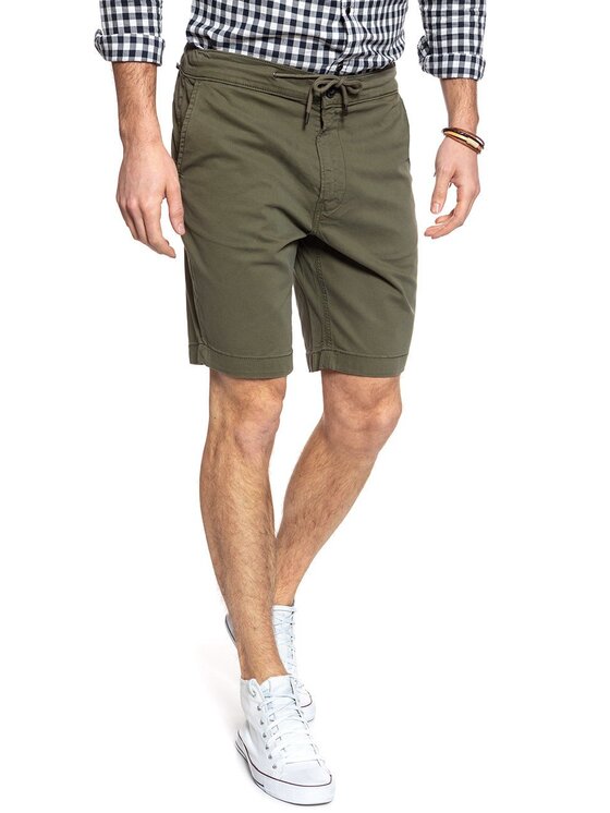 Lee Lee Szorty materiałowe DRAWSTRING SHORT Zielony Regular Fit