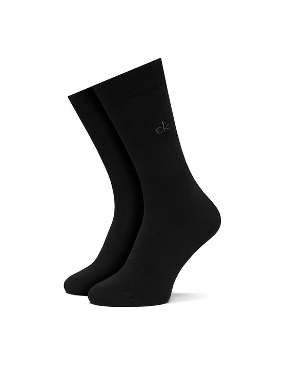 Calvin Klein Calvin Klein 3 vīriešu augsto zeķu pāru komplekts 701235981 Melns