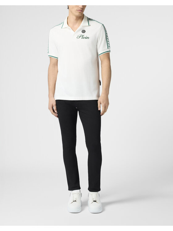 PHILIPP PLEIN PHILIPP PLEIN Polo 30546 Bianco Slim Fit