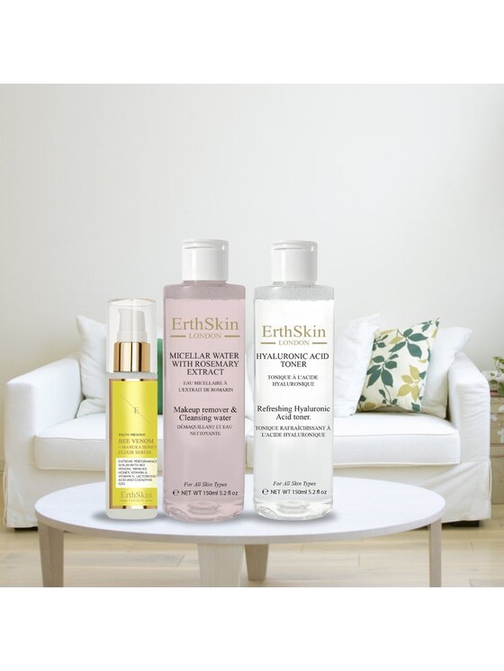 Erthskin London Erthskin London Woda micelarna z ekstraktem z rozmarynu + tonik + serum eliksirowe Płyn micelarny