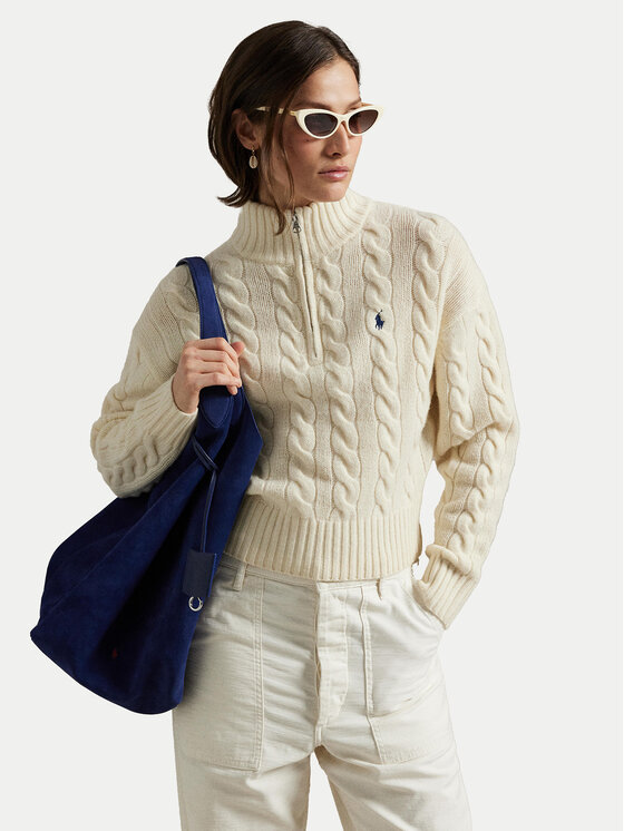 Polo Ralph Lauren Polo Ralph Lauren Sweter 211972130003 Écru Relaxed Fit