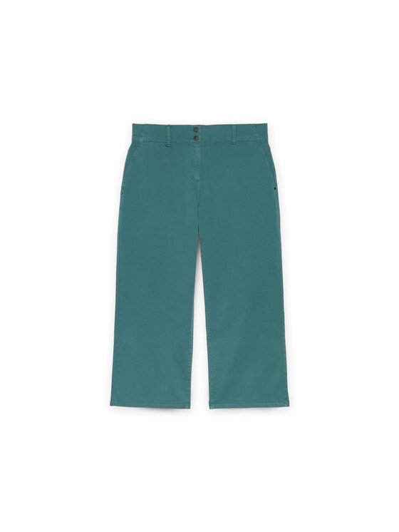 Fiorella Rubino Fiorella Rubino Pantaloni di tessuto P726T004983N024 Verde Cropp Fit