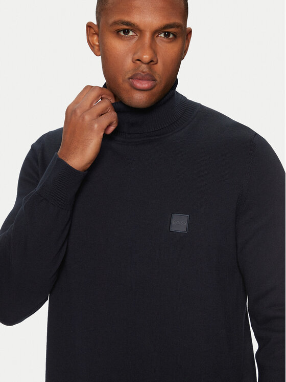 BOSS BOSS Rollkragenpullover Akiro S 50527573 Dunkelblau Regular Fit