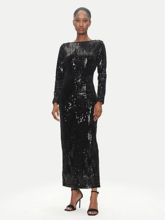 Pepe Jeans Pepe Jeans Večerní šaty Anastasia PL953636 Černá Slim Fit