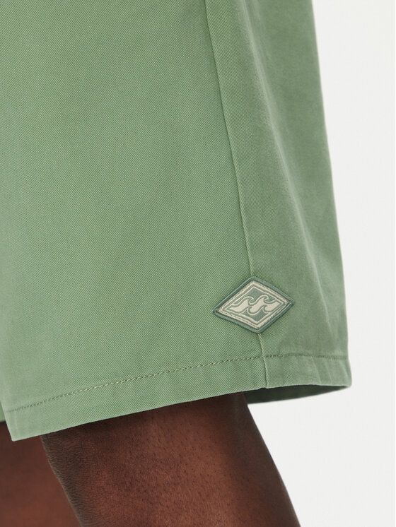 Billabong Billabong Bavlnené šortky Larry Twill EBYWS00114 Zelená Regular Fit