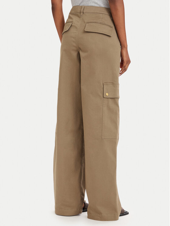 MICHAEL Michael Kors MICHAEL Michael Kors Pantaloni cargo MT631013X6 Bej închis Wide Leg