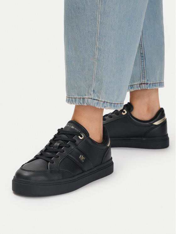 Tommy Hilfiger Tommy Hilfiger Sneakersy Th Feminine Cupsole FW0FW09600 Czarny