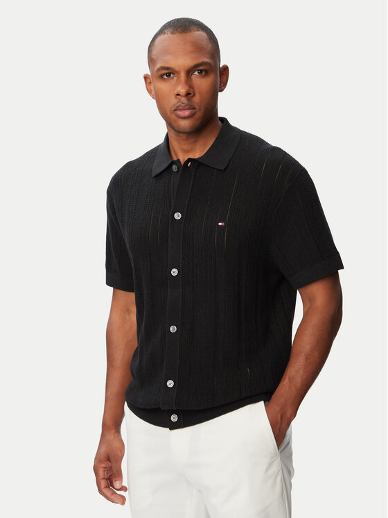 Tommy Hilfiger Cămașă MW0MW43249 Negru Regular Fit