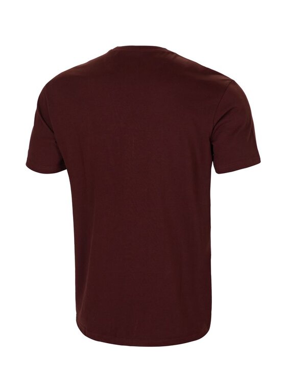 PITBULL PITBULL T-Shirt Koszulka Bordowy Regular Fit