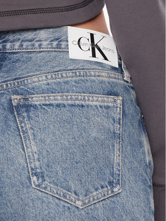 Calvin Klein Jeans Calvin Klein Jeans Jeans hlače Low Rise Straight J20J222437 Mornarsko modra Straight Fit
