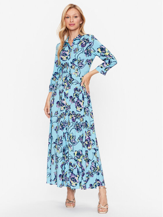 YAS Vestito chemisier Savanna 26022663 Blu Loose Fit, taglia : XS