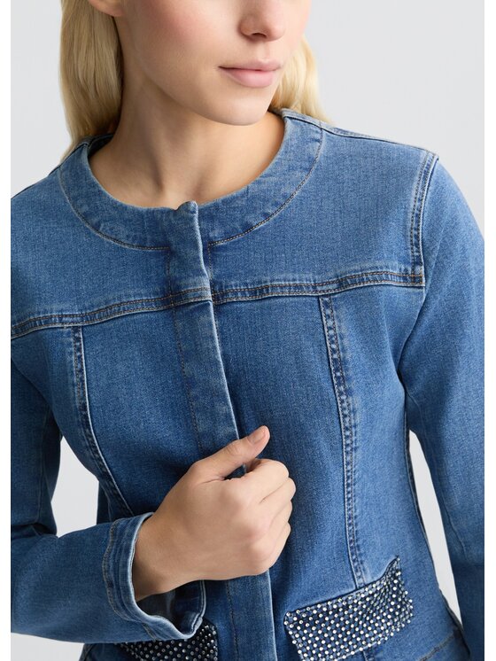 Liu Jo Liu Jo Giacca di jeans UA5136D444878835 Celeste Regular Fit