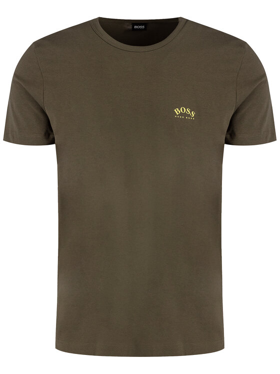 Boss Boss Marškinėliai Tee Curved 50412363 Žalia Regular Fit