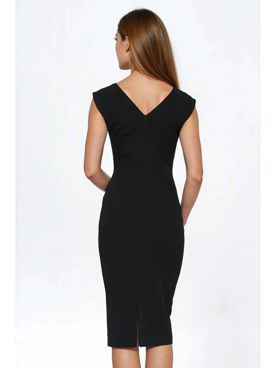 NIFE NIFE Každodenní šaty S279 Černá Bodycon Fit