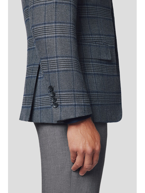 Lancerto Lancerto Marynarka Lanciano MA131224000009 Szary Slim Fit