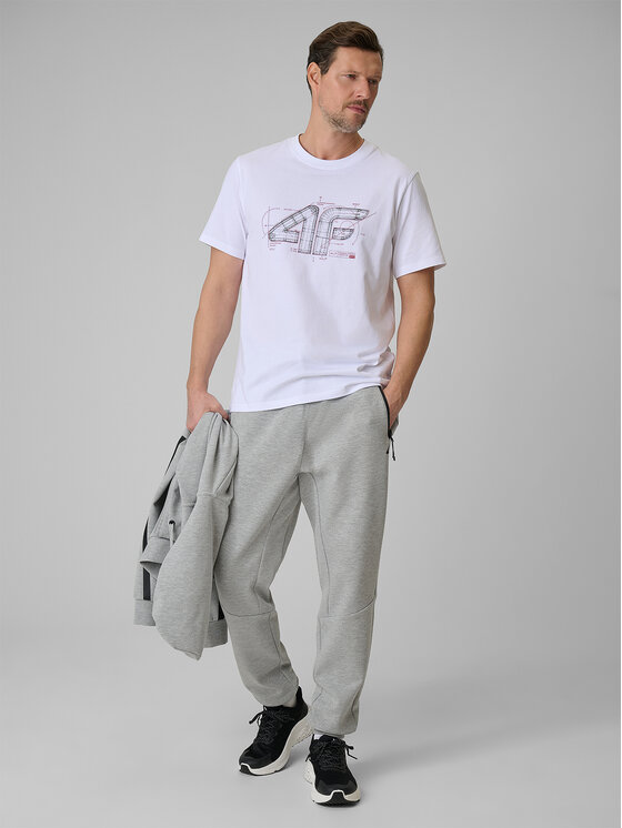 4F 4F T-Shirt COMMERCIAL 12 Biały Regular Fit
