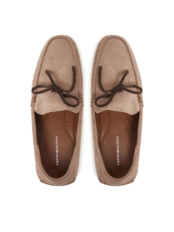 Tommy Hilfiger Tommy Hilfiger Mokasyny Hilfiger Folded Suede Driver FM0FM05385 Beżowy