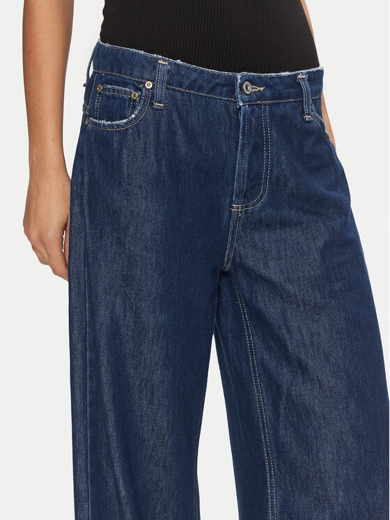 Please Please Τζιν P2O2CQZNRM Μπλε Wide Leg