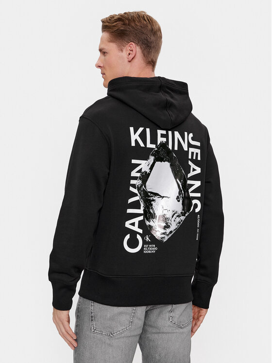 Calvin Klein Jeans Calvin Klein Jeans Mikina Modern Metals J30J324631 Černá Regular Fit
