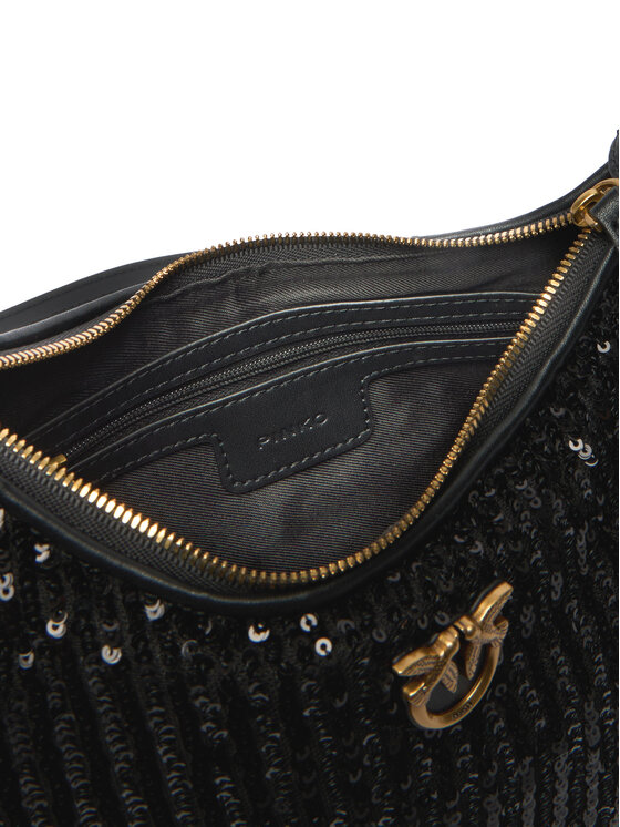 PINKO PINKO Torebka Half Moon Mini AI 25-26 PLTT 105916 A2WC Czarny