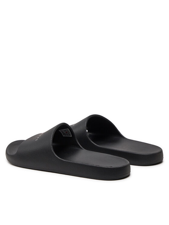 Tommy Jeans Tommy Jeans Plätud Tjw Printed Pu Pool Slide EN0EN02693 Must