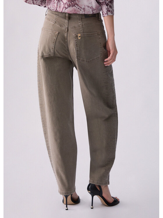 Liu Jo Liu Jo Pantaloni di tessuto UF6230T778A81112 Beige Loose Fit