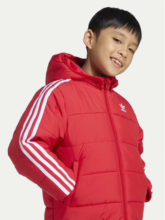 adidas adidas Zimní bunda adicolor JV8550 Červená Loose Fit