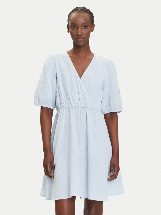Pieces Pieces Φόρεμα καλοκαιρινό Sastina 17156475 Γαλάζιο Regular Fit