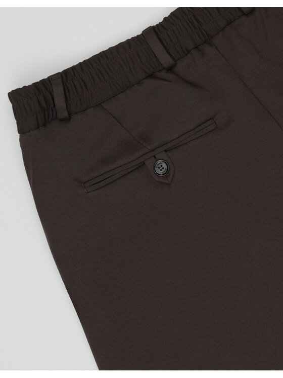 Borgio Borgio Spodnie materiałowe menfi Brązowy Classic Fit