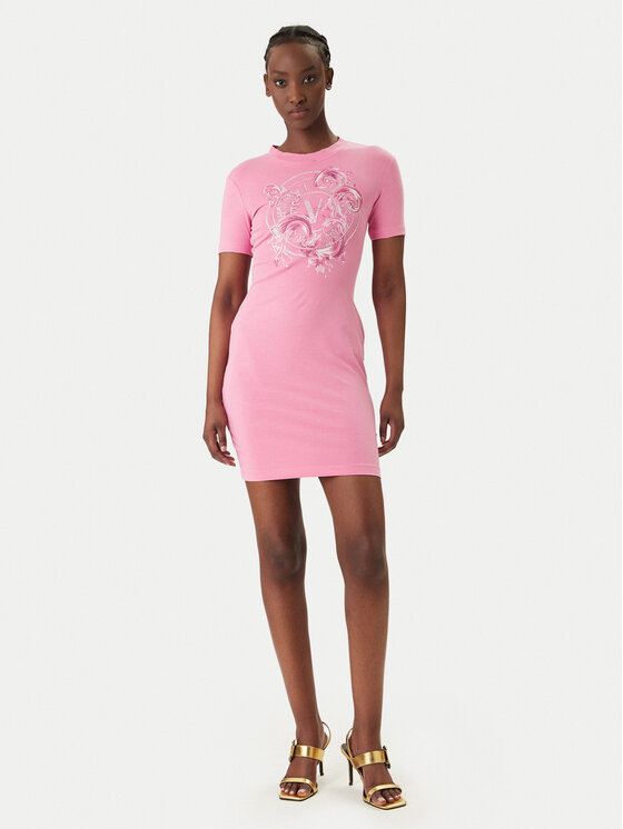 Versace Jeans Couture Versace Jeans Couture Hétköznapi ruha 80HAOE01 CJ02E Rózsaszín Slim Fit