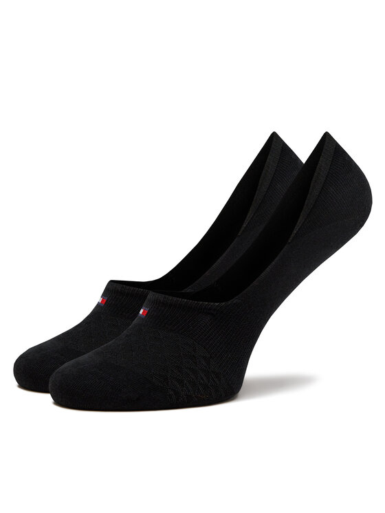 Tommy Hilfiger Lot de 2 paires de socquettes femme 701227565 Noir