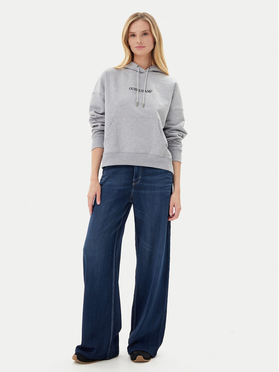 Guess Jeans Guess Jeans Pulóver W5RQ27 K68I4 Szürke Oversize