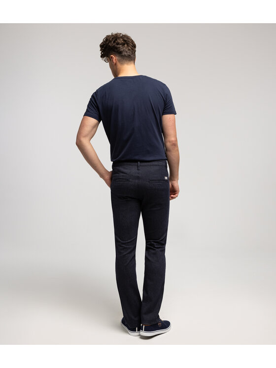 Lee Cooper Lee Cooper Chinosy LUKAS Granatowy Straight Fit