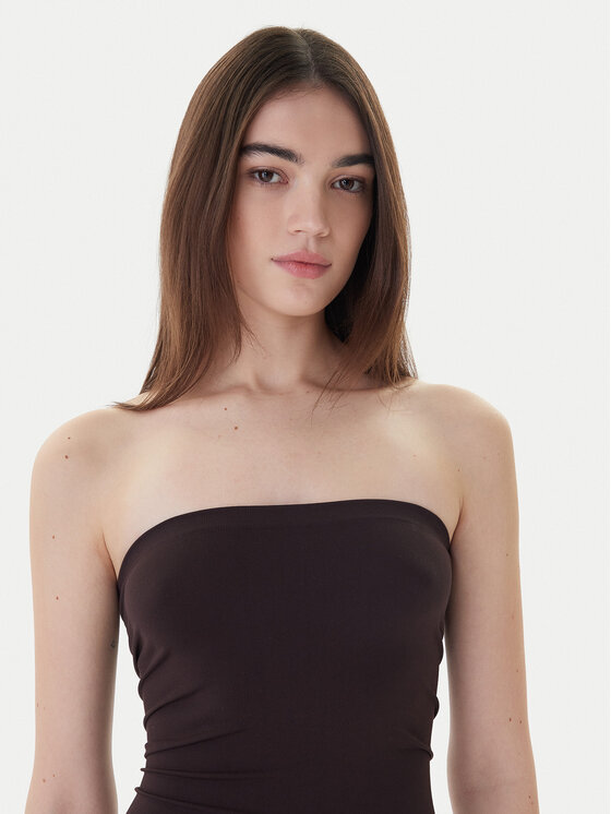 Wolford Wolford Večerna obleka 50795 Rjava Slim Fit