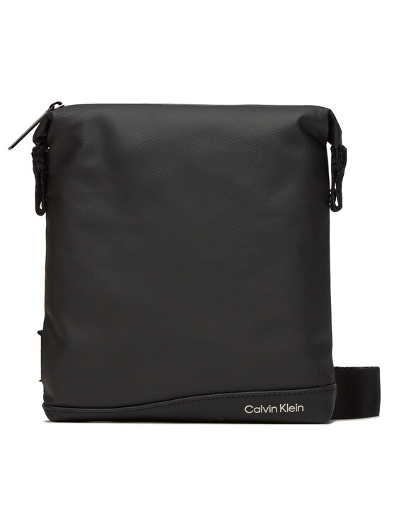 Geantă crossover Calvin Klein Rubberized Conv Flatpack K50K511254 Negru