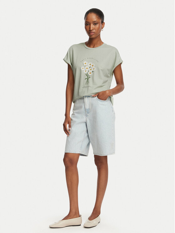 ONLY ONLY Тишърт Jany 15372108 Светлозелен Regular Fit