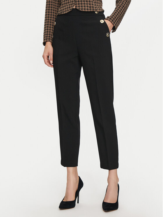 LOLA CASADEMUNT Pantaloni din material MF2414007 Negru Straight Fit