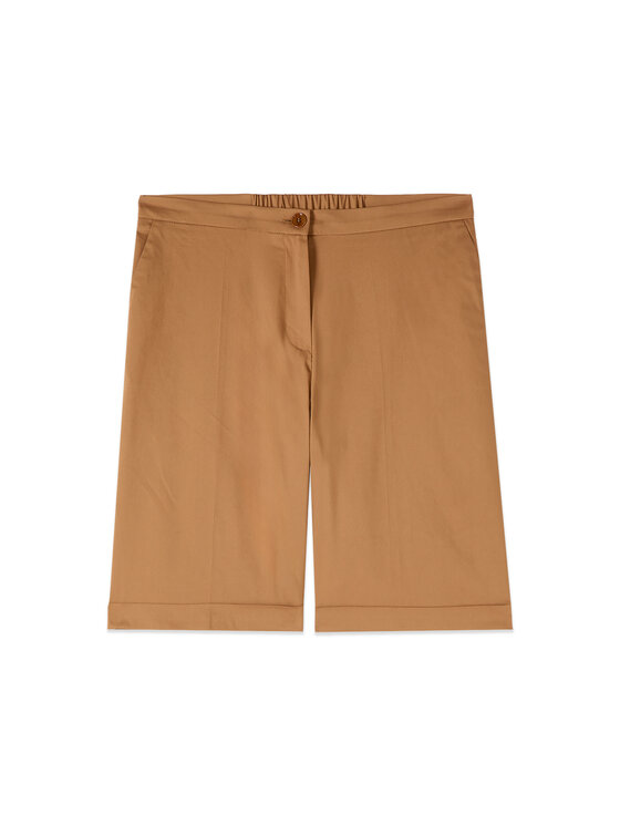 Oltre Oltre Pantaloncini di tessuto P02DR109298N022 Crema Regular Fit