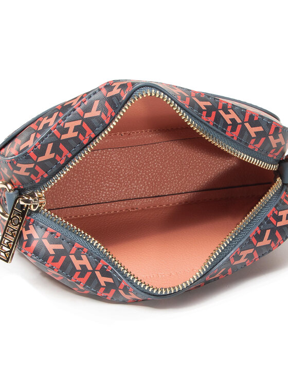Tommy Hilfiger Handtasche Iconic Tommy Sm Camera Bag Mono AW0AW09300 Dunkelblau Modivo