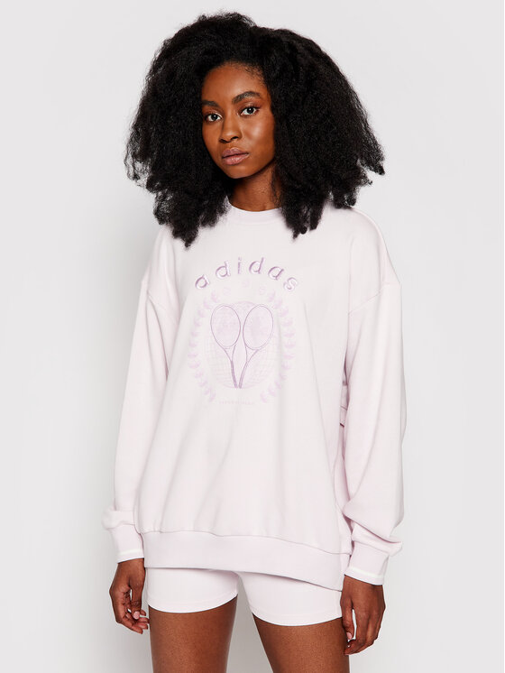 adidas adidas Суитшърт Tennis Luxe Graphic H56450 Розов Regular Fit