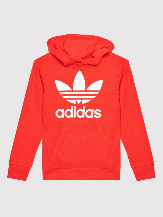 Felpa Trefoil H37764 Rosso Regular Fit